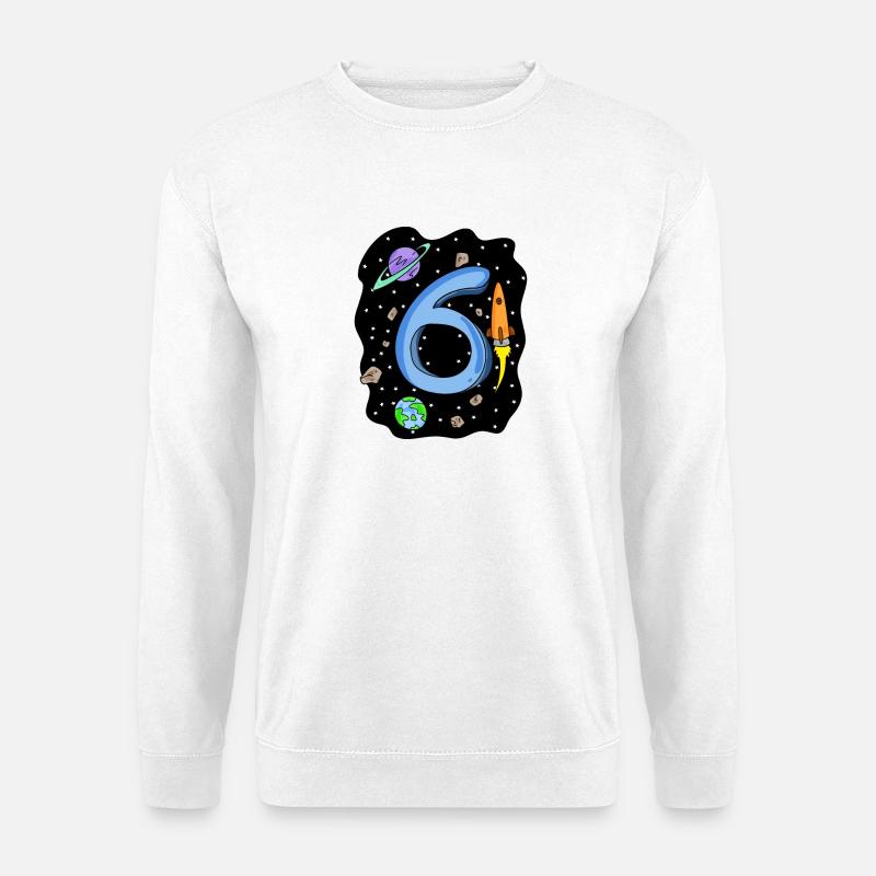 6 years old Young astronaut - Unisex Sweatshirt - white