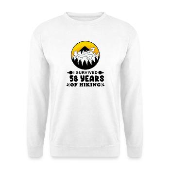 Berg Wandern 58. Geburtstag Wanderer 58 Jahre alt - Unisex Pullover - Weiß - Vorne