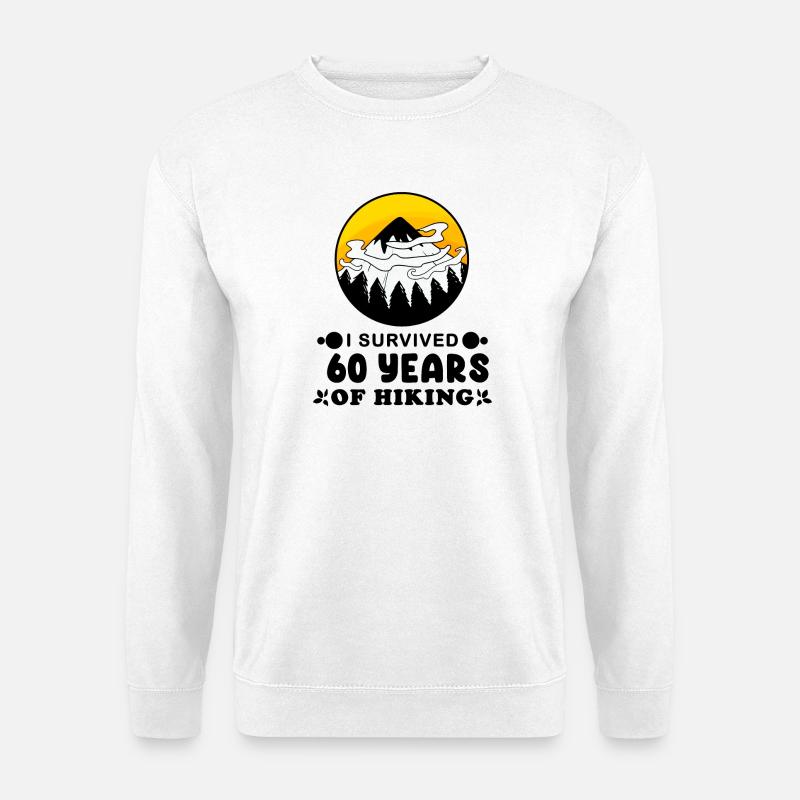 Berg Wandern 60. Geburtstag Wanderer 60 Jahre alt - Unisex Pullover - Weiß