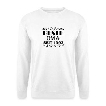 Beste Oma seit 1993 - Geschenk für die beste Oma - Unisex Pullover - Weiß - Vorne