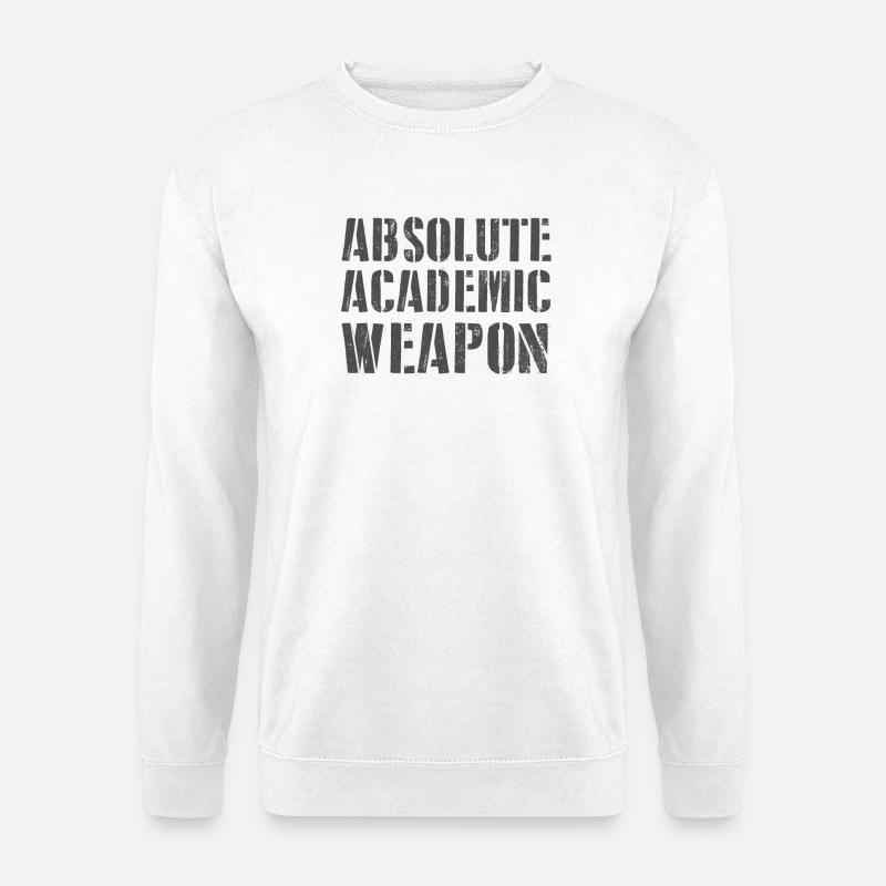 Students Absolute Academic Weapon - Unisex Sweatshirt - white