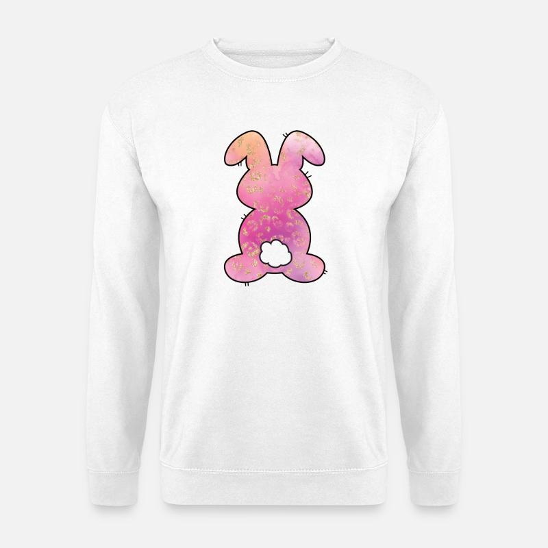 Leopard Pattern Rabbit Easter - Unisex Sweatshirt - white