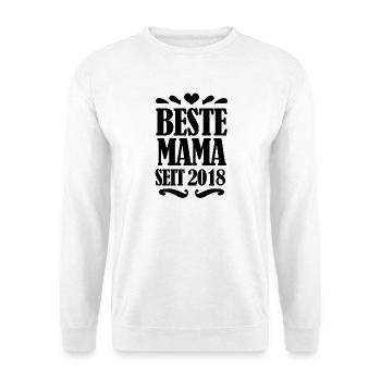 Beste Mama seit 2018 - Unisex Pullover - Weiß - Vorne