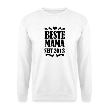 Beste Mama seit 2013 - Unisex Pullover - Weiß - Vorne