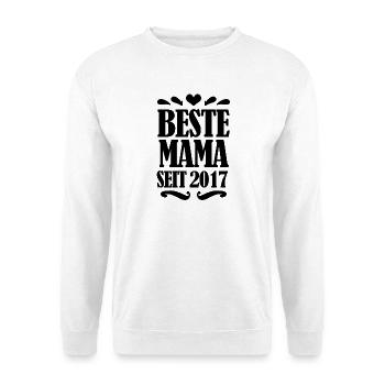 Beste Mama seit 2017 - Unisex Pullover - Weiß - Vorne