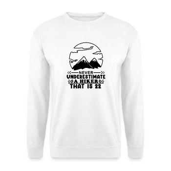 22nd birthday hiker 22 years old mountain hiking - Unisex Sweatshirt - white - Front