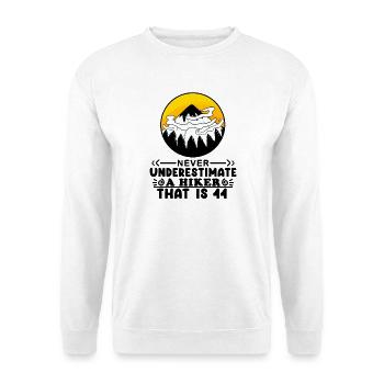 44ème anniversaire randonneur 44 ans randonnée en montagne - Sweat-shirt Unisexe - blanc - Devant
