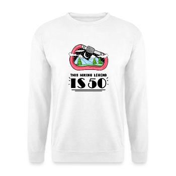 50. Geburtstag Wanderer 50 Jahre alt Berg Wandern - Unisex Pullover - Weiß - Vorne
