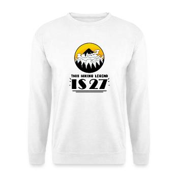 27. Geburtstag Wanderer 27 Jahre alt Berg Wandern - Unisex Pullover - Weiß - Vorne