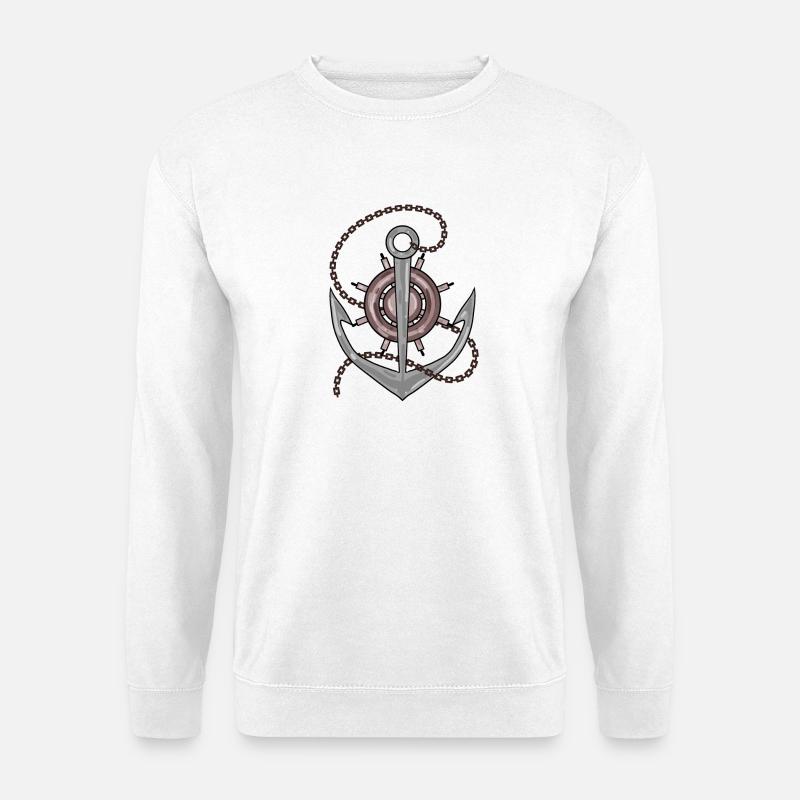 Anker Motiv - Unisex Pullover - Weiß