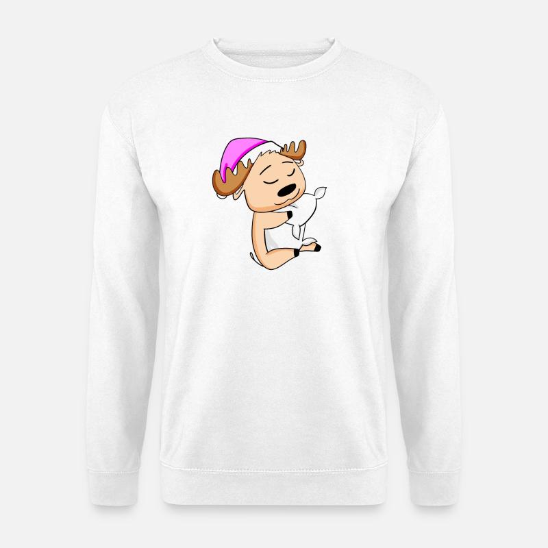 Elch - Unisex Pullover - Weiß