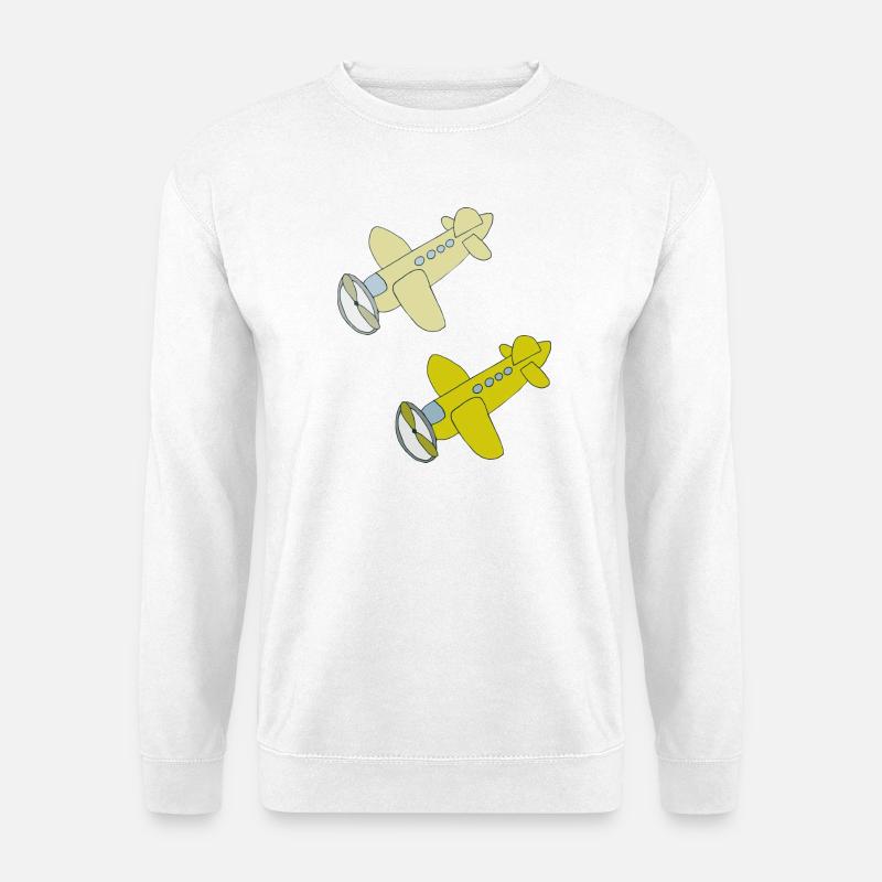 flugzeug doppelt - Unisex Pullover - Weiß