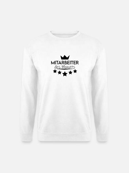Mitarbeiter Des Monats Lustig Büro Arbeit Geschenk - Unisex Pullover - Weiß