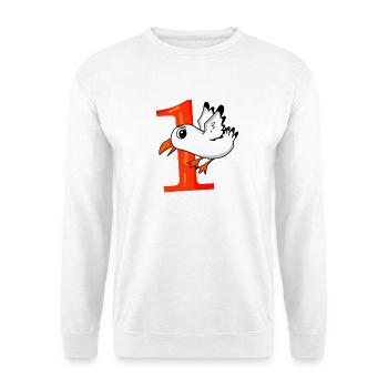 1 year old - School enrollment - Seagull motif - Winner - Unisex Sweatshirt - white - Front