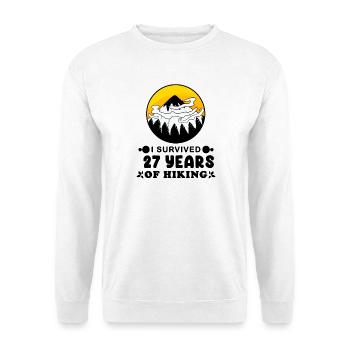 27. Geburtstag Wanderer 27 Jahre alt Gipfel Berge - Unisex Pullover - Weiß - Vorne