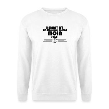 Anker Nordsee Plattdeutsch Spruch Moin - Unisex Pullover - Weiß - Vorne