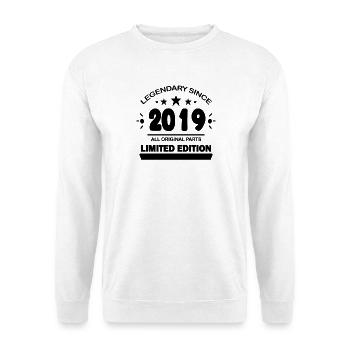 2019 - Jahrgang 2019 - Baujahr 2019 Spruch - Unisex Pullover - Weiß - Vorne