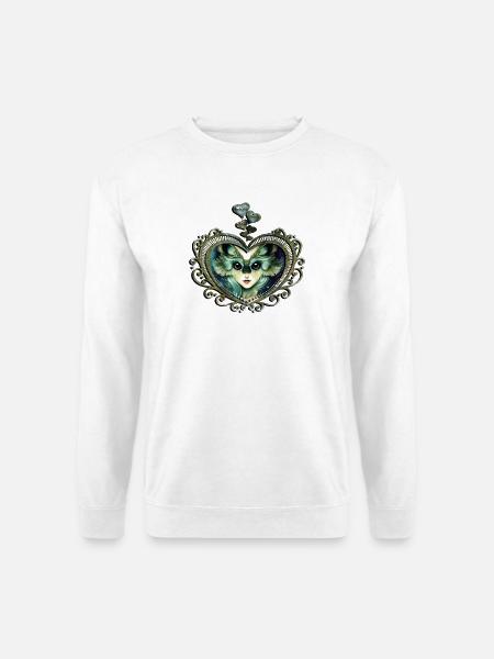 Das weise und wunderbare Eulenmädchen - Unisex Pullover - Weiß