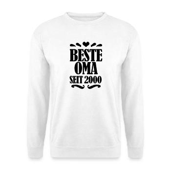 Beste Oma seit 2000 - Geschenk für die beste Oma - Unisex Pullover - Weiß - Vorne