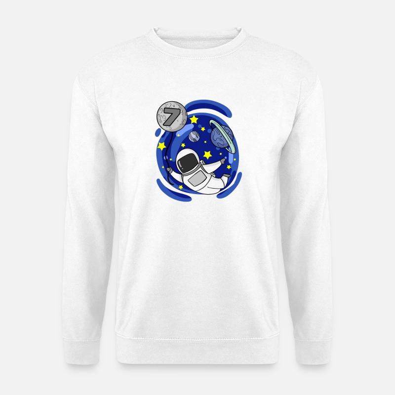 7 Years Birthday Boy Gift - Unisex Sweatshirt - white