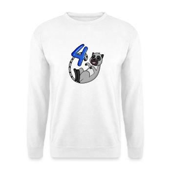 4 Jahre alt - 4. Geburtstag mit Tier Motiv - Unisex Pullover - Weiß - Vorne