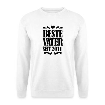 Bester Vater seit 2011 - Unisex Pullover - Weiß - Vorne