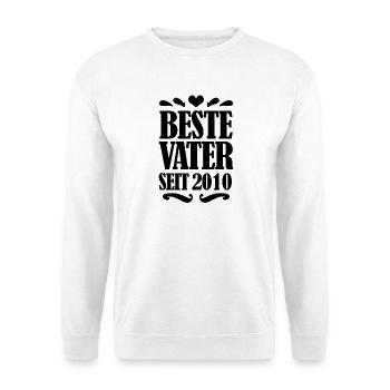 Bester Vater seit 2010 - Unisex Pullover - Weiß - Vorne