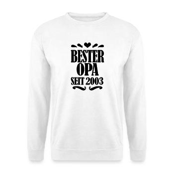 Bester Opa seit 2003 - Geschenk für Opa - Unisex Pullover - Weiß - Vorne