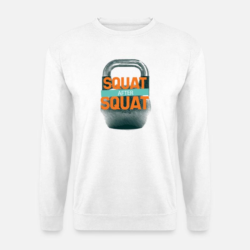 Kettlebell Squat Workout - Unisex Pullover - Weiß