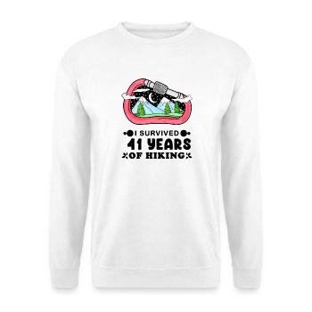 Berg Wanderer 41. Geburtstag 41 Jahre alt Geschenk - Unisex Pullover - Weiß - Vorne