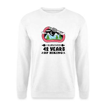 Mountain Wanderer 42nd birthday 42 years old gift - Unisex Sweatshirt - white - Front