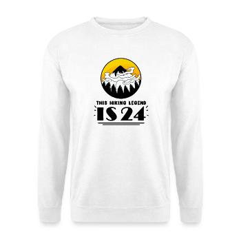 24th birthday mountains 24 years old mountain hiking - Unisex Sweatshirt - white - Front