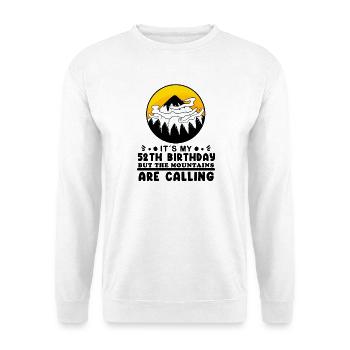 52e anniversaire Mountains Mountain Summit - 52 ans - Sweat-shirt Unisexe - blanc - Devant