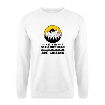 58. Geburtstag Berge 58 Jahre alt Berg Wandern - Unisex Pullover - Weiß - Vorne