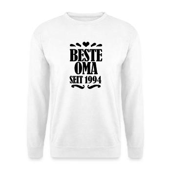 Beste Oma seit 1994 - Oma Geschenk - Unisex Pullover - Weiß - Vorne