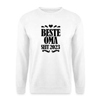 Beste Oma seit 2023 - Oma Geschenk - Unisex Pullover - Weiß - Vorne