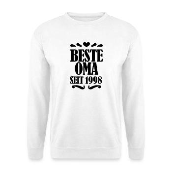 Beste Oma seit 1998 - Oma Geschenk - Unisex Pullover - Weiß - Vorne