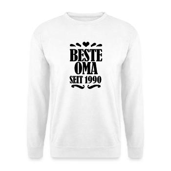 Beste Oma seit 1990 - Oma Geschenk - Unisex Pullover - Weiß - Vorne