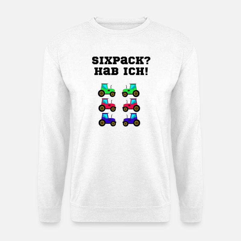 trecker sixpack kinder traktor - Unisex Pullover - Weiß