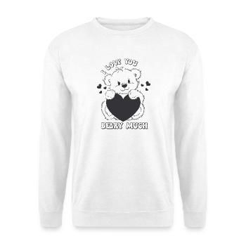 I love you bearish very retro-valentines - Unisex Sweatshirt - white - Front