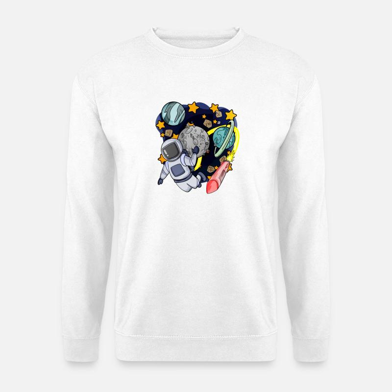Astronaut in space - Unisex Sweatshirt - white