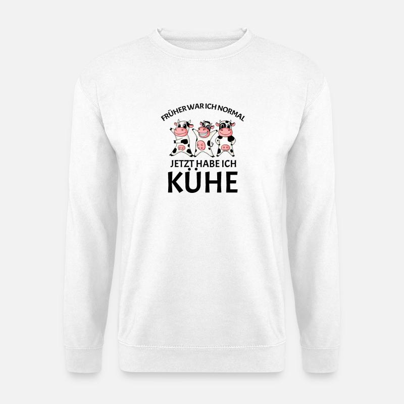 Kuh Kühe Rind - Unisex Pullover - Weiß