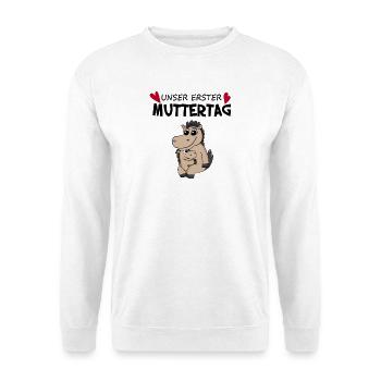 Muttertag - erster Muttertag Geschenk - Unisex Pullover - Weiß - Vorne