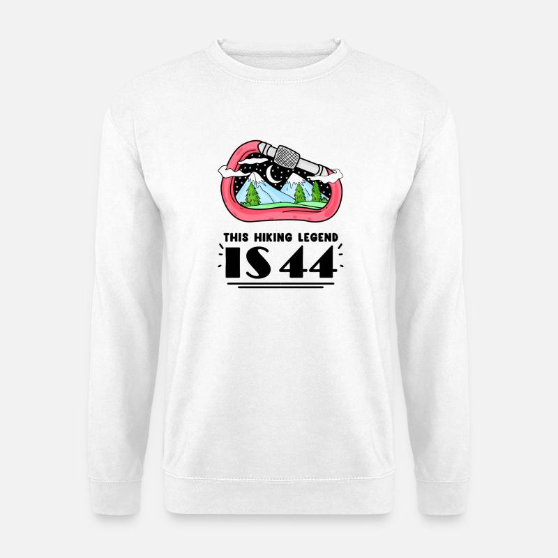 44. Geburtstag Berge 44 Jahre alt Berg Wandern - Unisex Pullover - Weiß