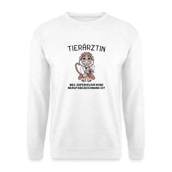 Tierarzt Geschenk mit Spruch - Unisex Pullover - Weiß - Vorne