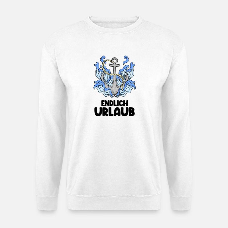 Urlaub Anker Nordsee - Unisex Pullover - Weiß