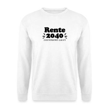 Rente 2040 Ruhestand Rentner Renteneintritt - Unisex Pullover - Weiß - Vorne