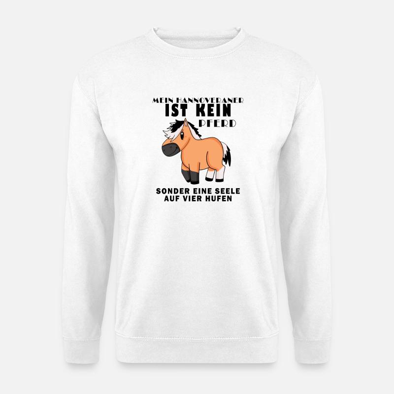 Pferderasse Hannoveraner Pferd Hauspferd - Unisex Pullover - Weiß