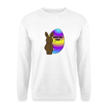 Happy Easter - Easter Bunny with Easter Egg - Unisex Sweatshirt - white - Front