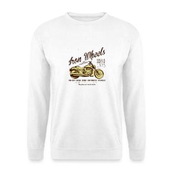 Iron Wheels Vintage Motorbike 1975 - Unisex Sweatshirt - white - Front